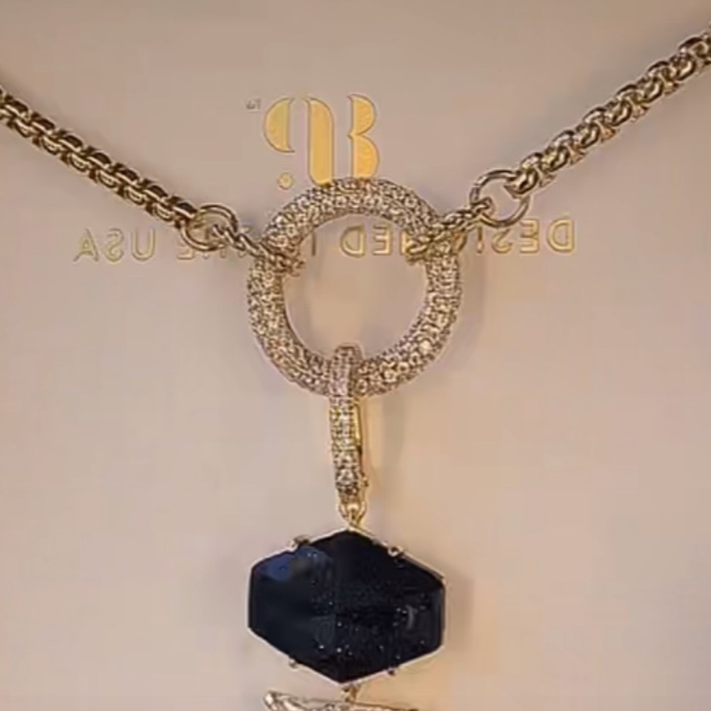 Gold and Black Necklace by